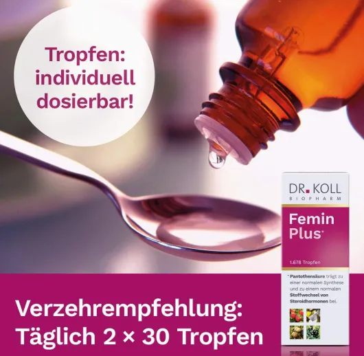 Femin Plus Dr.Koll Gemmo Komplex Himbeer Vitamin B 50 ml Tropfen