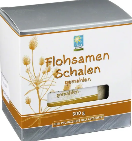 Flohsamen Schalen Gemahlen 500 G Pulver