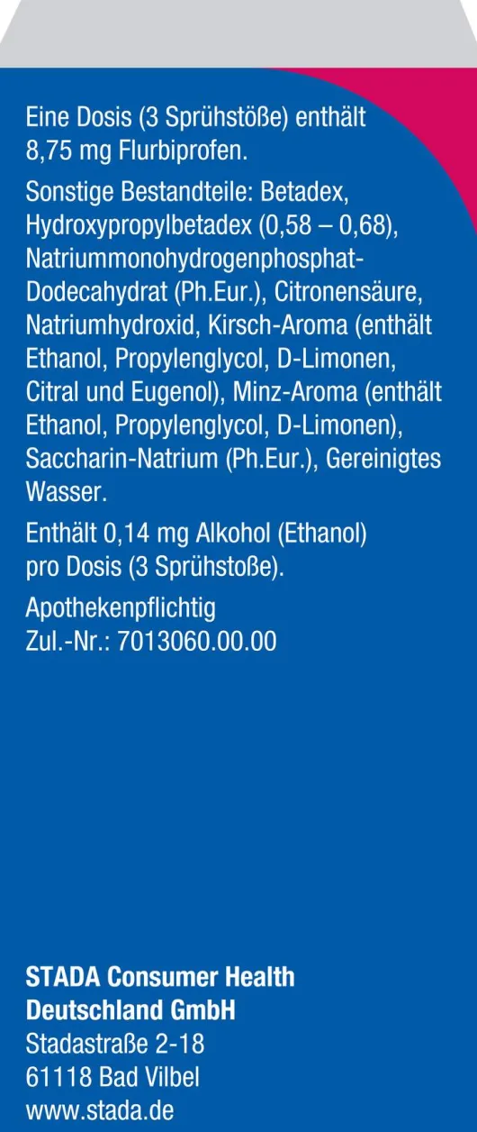 Flurbiprofen Stada 8,75 mg 15 ml Spray