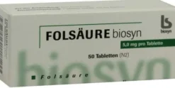 Folsäure 5 mg 50 Tabletten