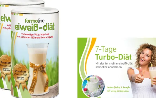Formoline Eiweiß Diät 2 x 480 g Pulver + gratis Booklet 7-Tage Turbo-Diät 1 Stück