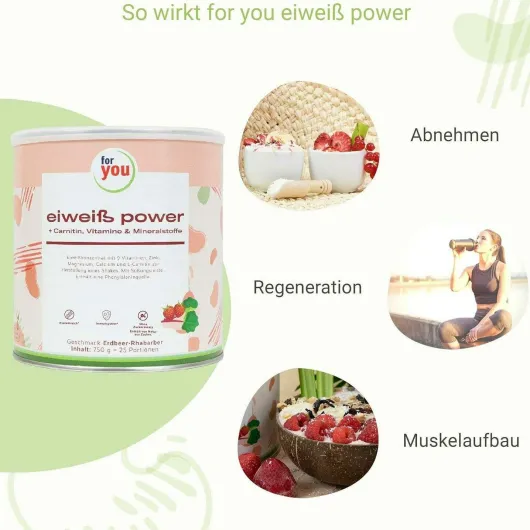 For You Eiweiß Power Erdbeere 750 G