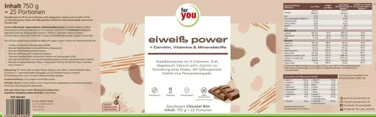 For You Eiweiß Power Schoko 750 G Pulver