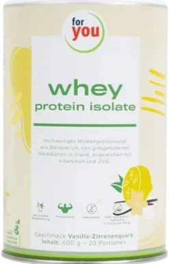 For You Whey Protein Isolate Vanille - Zitronenquark 600 G