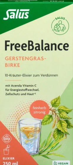 Freebalance Gerstengras-Birke 10-Kräuter-Elixier Bio 250 ml