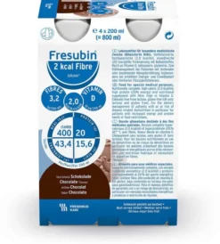 Fresubin 2 Kcal Fibre Drink Schokolade Trinkflasche 4 X 200 ml