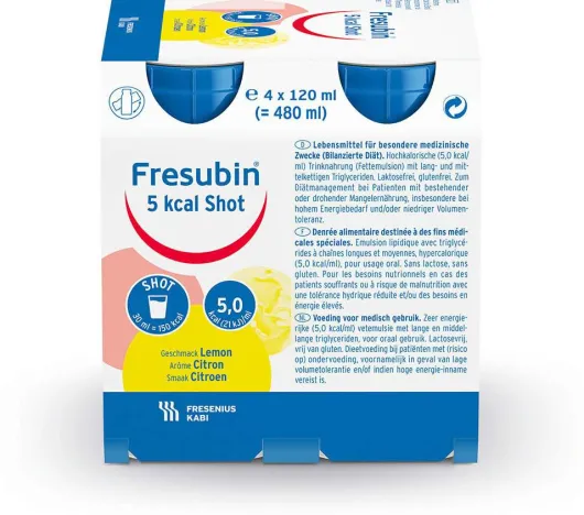 Fresubin 5 Kcal Shot Lemon Lösung 4 X 120 ml Lösung