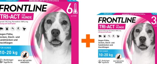 Frontline TRI-ACT Hund 10-20 kg 6 + 3 Pipetten