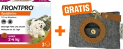 Frontpro 11,3 mg für den Hund 3 Kautabletten + gratis Hundebeutelspender 1 Stück