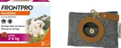 Frontpro 11,3 mg für den Hund 3 Kautabletten + gratis Hundebeutelspender 1 Stück