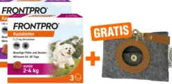 Frontpro 11,3 mg für den Hund 2 x 3 Kautabletten + gratis Hundebeutelspender 1 Stück