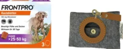 Frontpro 136 mg für Hunde 3 Kautabletten + gratis Hundebeutelspender 1 Stück