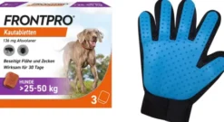 Frontpro 136 mg für Hunde 25-50 kg 3 Kautabletten + gratis Fellhandschuh
