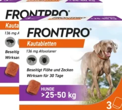 Frontpro 136 mg für Hunde 25-50 kg 2 x 3 Kautabletten
