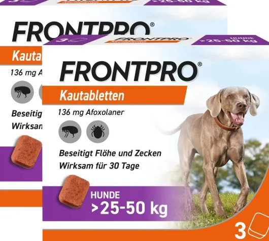 Frontpro 136 mg für Hunde 25-50 kg 2 x 3 Kautabletten