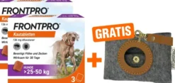 Frontpro 136 mg für Hunde 2 x 3 Kautabletten + gratis Hundebeutelspender 1 Stück