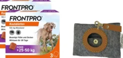 Frontpro 136 mg für Hunde 2 x 3 Kautabletten + gratis Hundebeutelspender 1 Stück