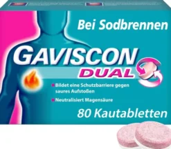 Gaviscon Dual 250 mg - 106,5 mg - 187,5 mg 80 Kautabletten