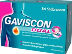 Gaviscon Dual 250 mg - 106,5 mg - 187,5 mg 80 Kautabletten