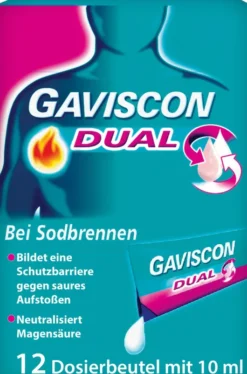 Gaviscon Dual 500 mg 213 mg 325 mg Suspension 12 x 10 ml