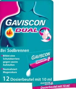 Gaviscon Dual 500 mg 213 mg 325 mg Suspension 12 x 10 ml