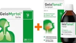Gelomyrtol forte 20 Kapseln + Gelo Tonsil Gurgelgel 200 ml