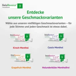GeloRevoice Halstabletten Cassis Menthol 20 Lutschtabletten