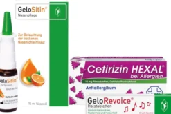 Gelositin Nasenpflegespray 15 ml Spray + Gelorevoice Kirsch-Menthol 20 Lutschtabletten + Cetirizin Hexal 100 Tabletten