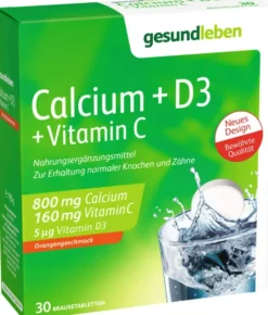 Gesund Leben Calcium 800 mg + D3 + Vitamin C Brausetabletten
