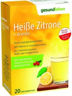 Gesund Leben Heiße Zitrone + Acerola Pulver 20 Sticks