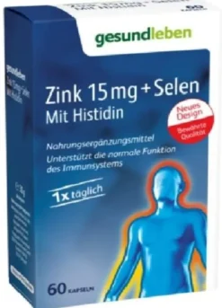 Gesund Leben Zink 15 mg Plus Selen 60 Kapseln
