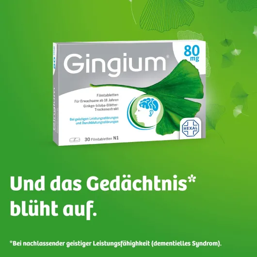 Gingium 80 mg 30 Filmtabletten