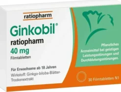 Ginkobil ratiopharm 40 mg 30 Filmtabletten