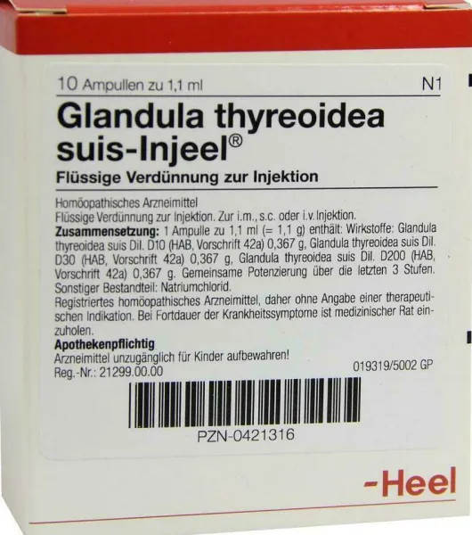 Glandula Thyreoidea Suis Injeele 1,1 ml Flüssige Verdünnung