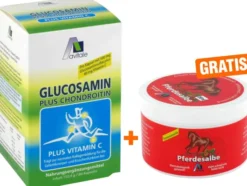 Glucosamin 500 mg + Chondroitin 400 mg + gratis Pferdesalbe m. Rosskastanie 250ml