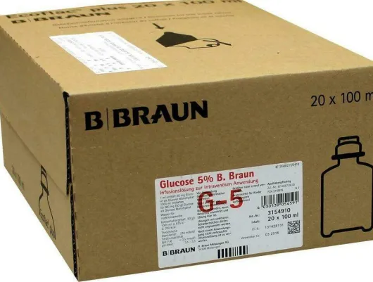 Glucose 5% B.Braun Ecoflac Plus 20x100 ml