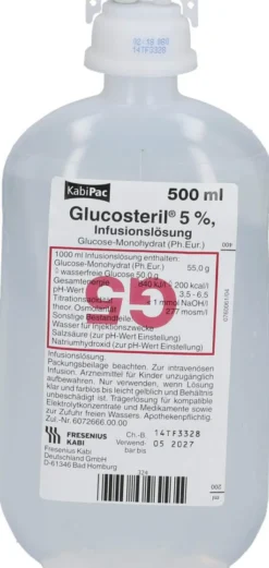 Glucosteril 5% Infusionslösung 10 X 500 ml
