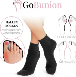 GoBunion Socken mit Zehenspreizer 39-42 schwarz