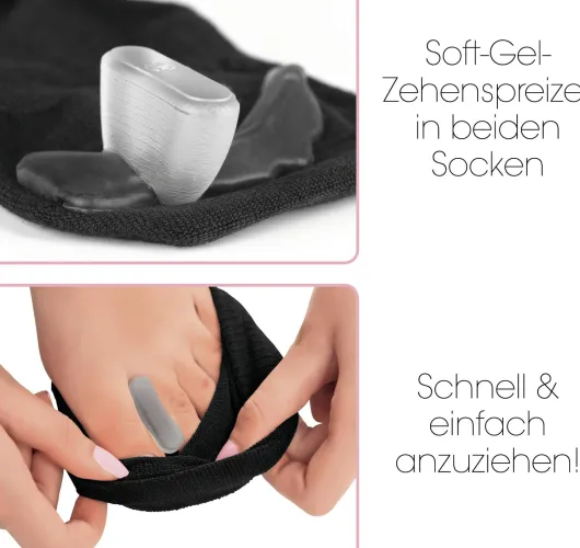 GoBunion Socken mit Zehenspreizer 39-42 schwarz