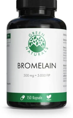 Green Naturals Bromelain 500 mg Vegan 150 Kapseln