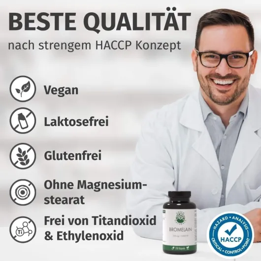 Green Naturals Bromelain 500 mg Vegan 150 Kapseln