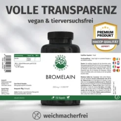 Green Naturals Bromelain 500 mg Vegan 150 Kapseln
