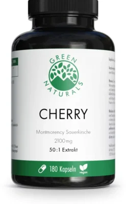Green Naturals Cherry Montmorency Sauerkirsche 2100 mg 180 Kapseln