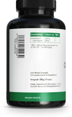 Green Naturals Granatapfel+40% Ellagsäure 180 Kapseln