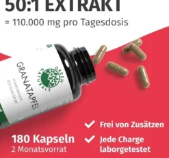Green Naturals Granatapfel+40% Ellagsäure 180 Kapseln