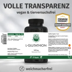 Green Naturals L-Glutathion 1400 mg vegan 90 Kapseln