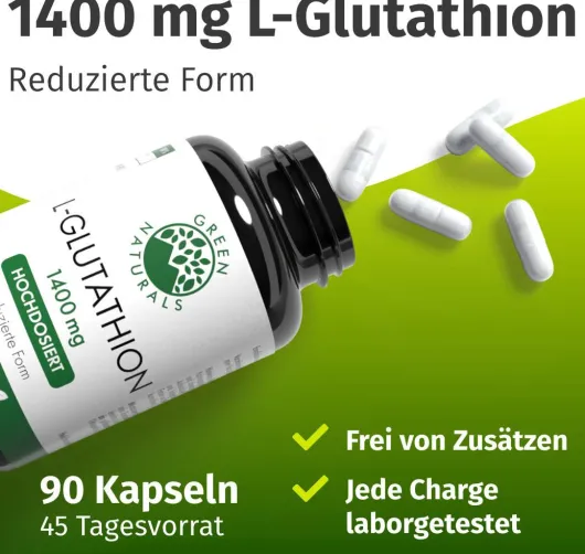 Green Naturals L-Glutathion 1400 mg vegan 90 Kapseln