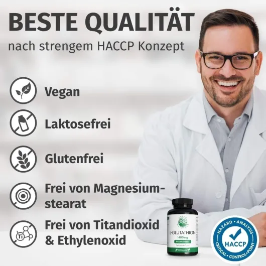 Green Naturals L-Glutathion 1400 mg vegan 90 Kapseln