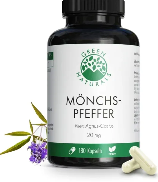 Green Naturals Mönchspfeffer 20mg Hochdosiert 180 Kapseln