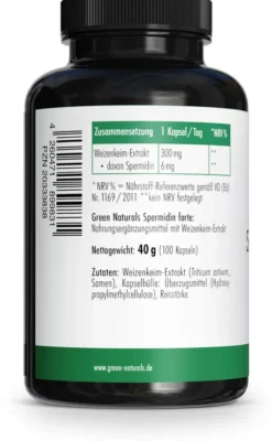 Green Naturals Spermidin Forte 6 mg vegan 100 Kapseln
